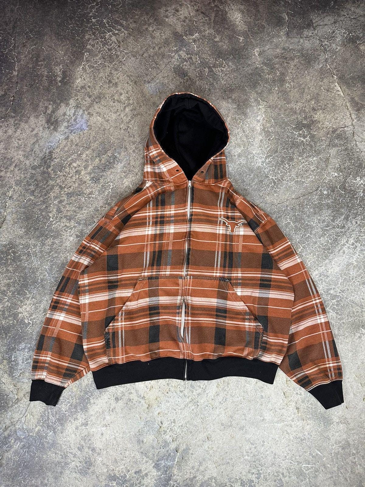 Vintage Texas State Plaid Zipup