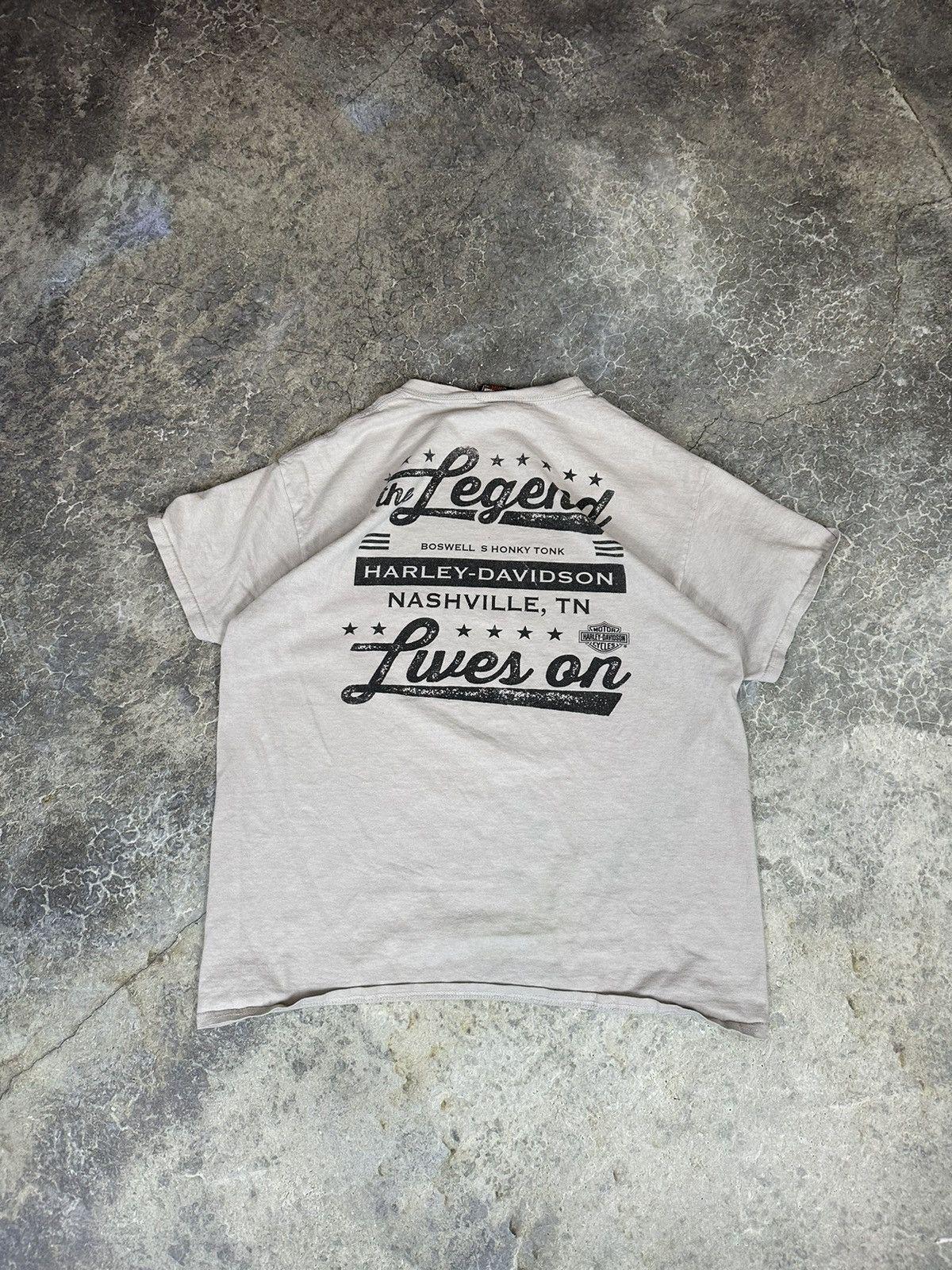 Vintage Thrashed Harley Davidson Twin Skull Tee