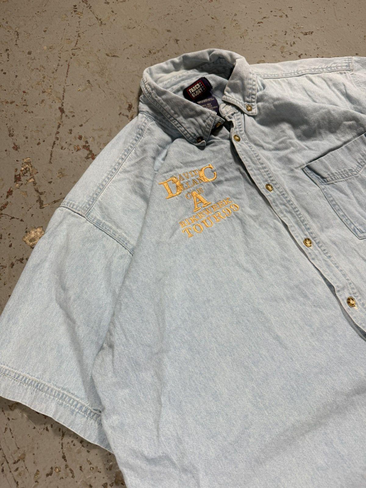 Vintage 1999 Bike Week Denim Button up Tee