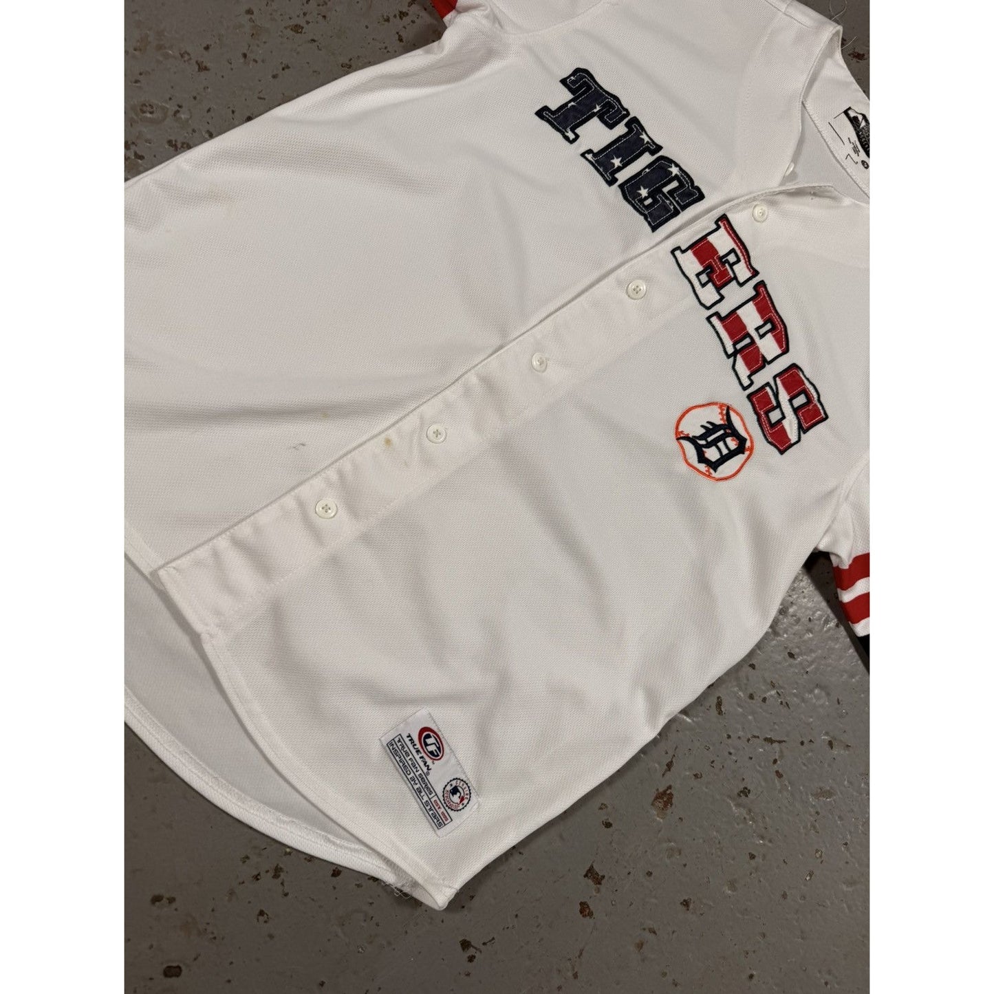 Vintage Tigers American Flag Baseball Jersey