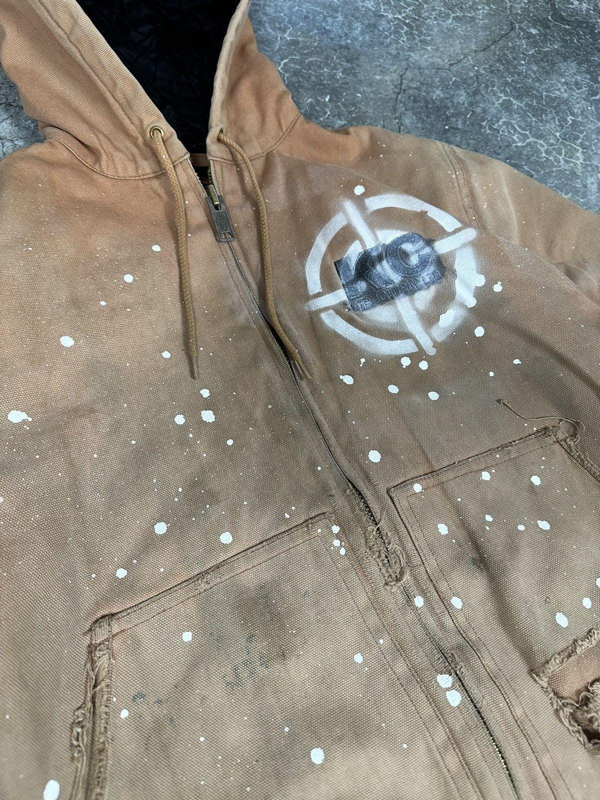 Vintage Thrashed Hooded Dickies Paint Jacket