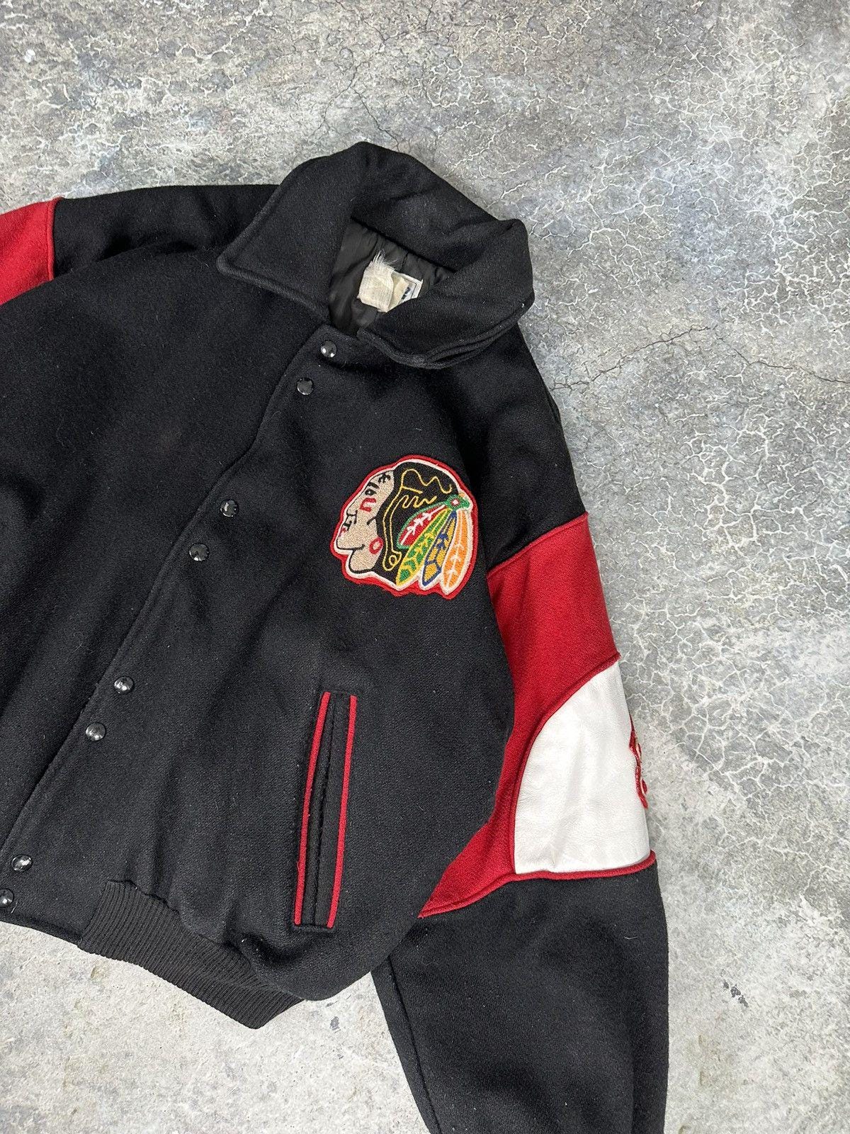Vintage Chicago Blackhawks varsity jacket
