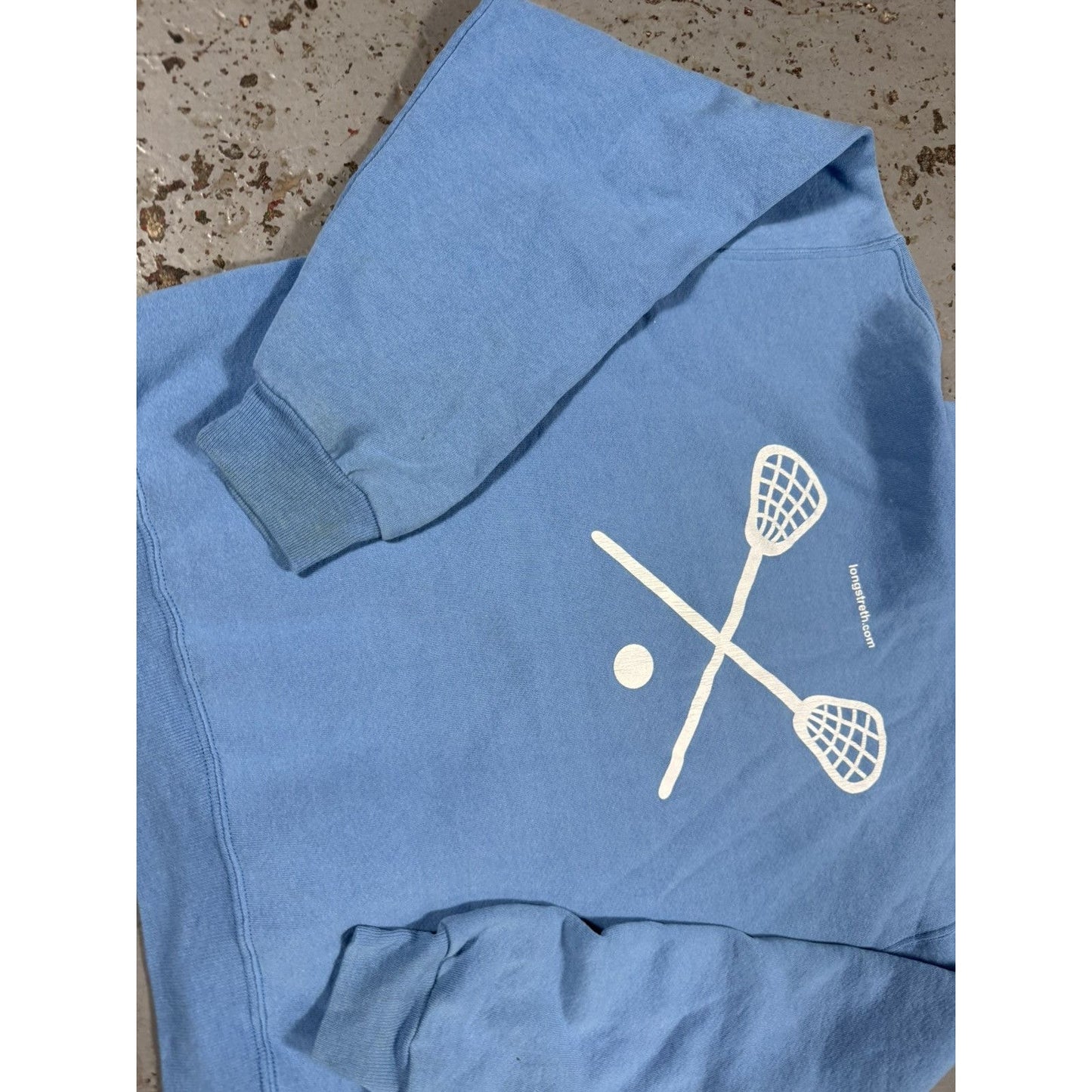 Vintage Russell Athletics Baby Blue Lacrosse Hoodie