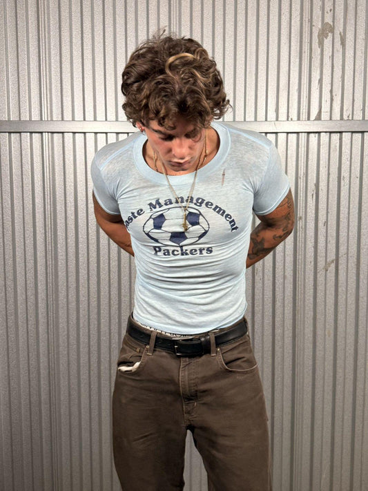 Vintage 70s Style Single Stitch Waste Management Baby Tee