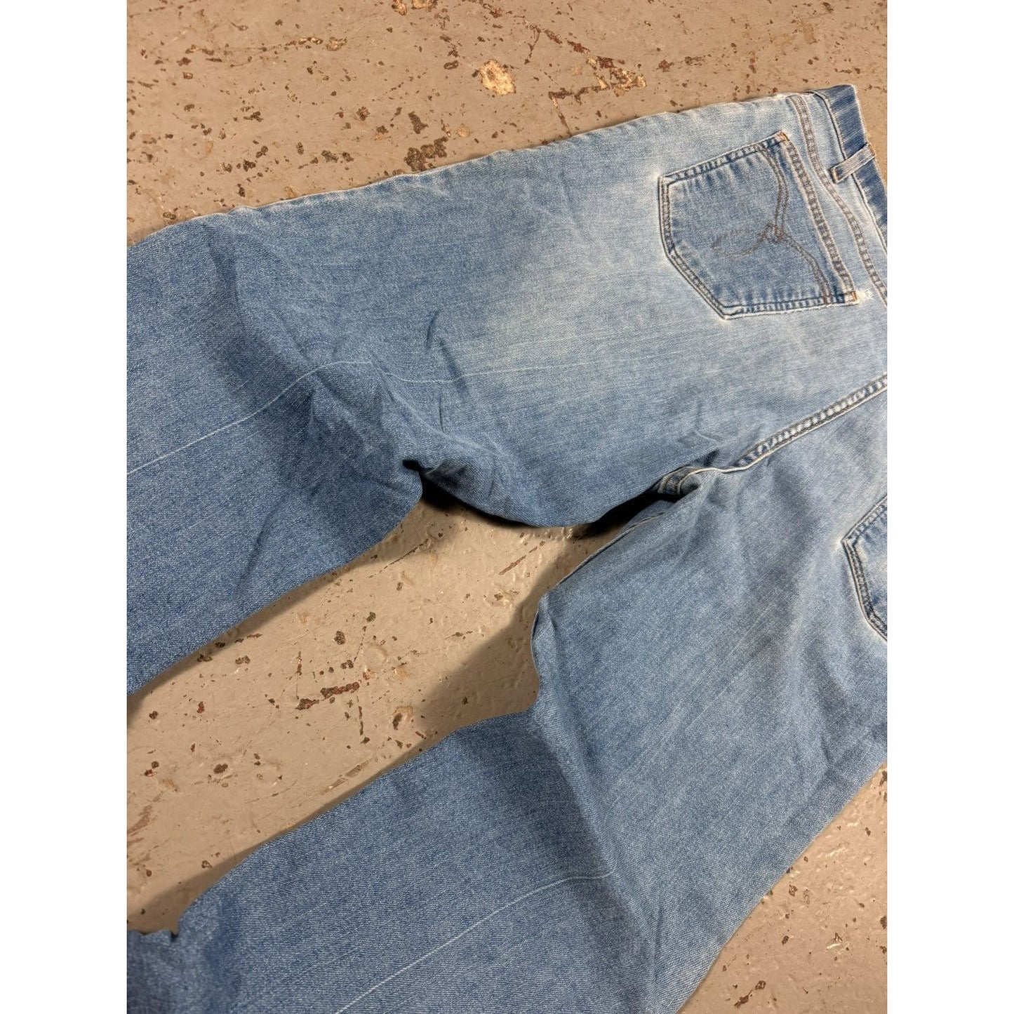 Vintage Distressed Orange Tag 1970s Denim Jeans