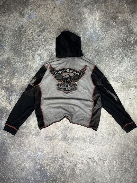 VintageThrashed Harley Davidson Hoodie