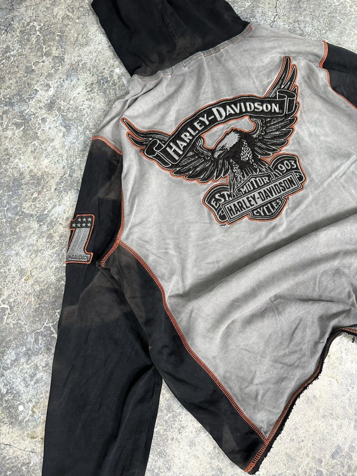 VintageThrashed Harley Davidson Hoodie