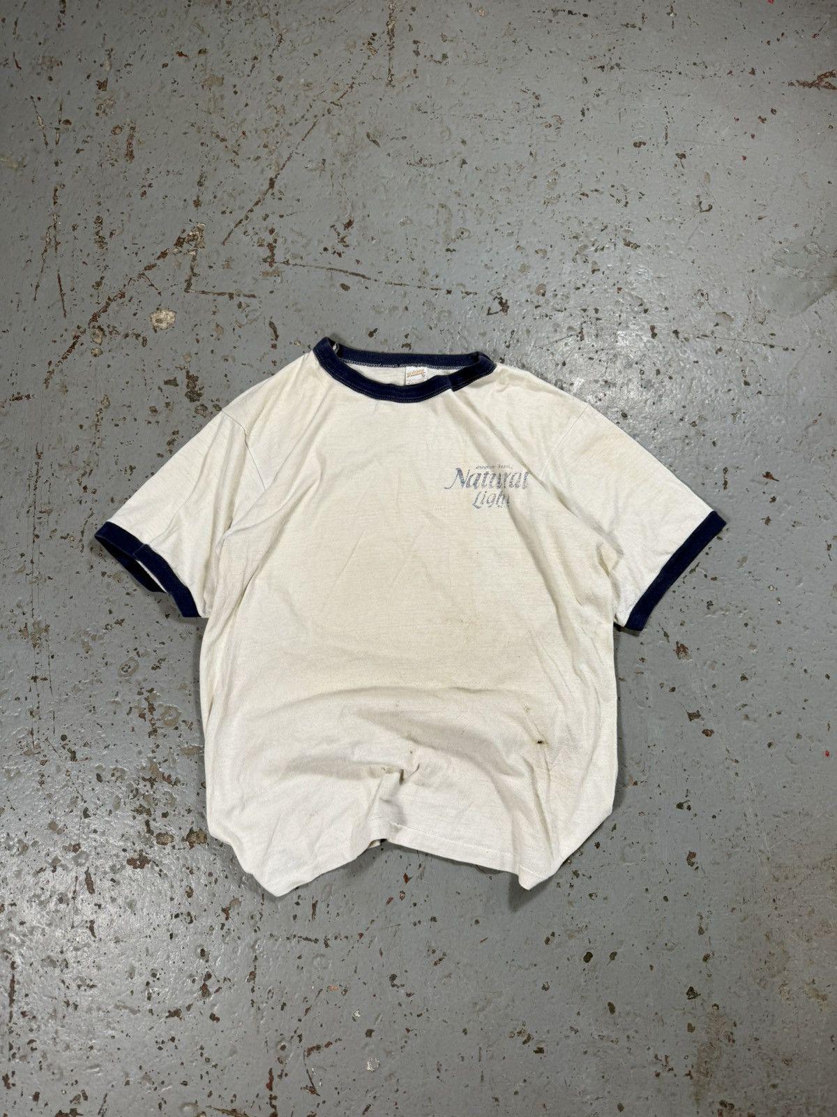 Vintage Single Stitch Natty Light Marathon Ringer Tee