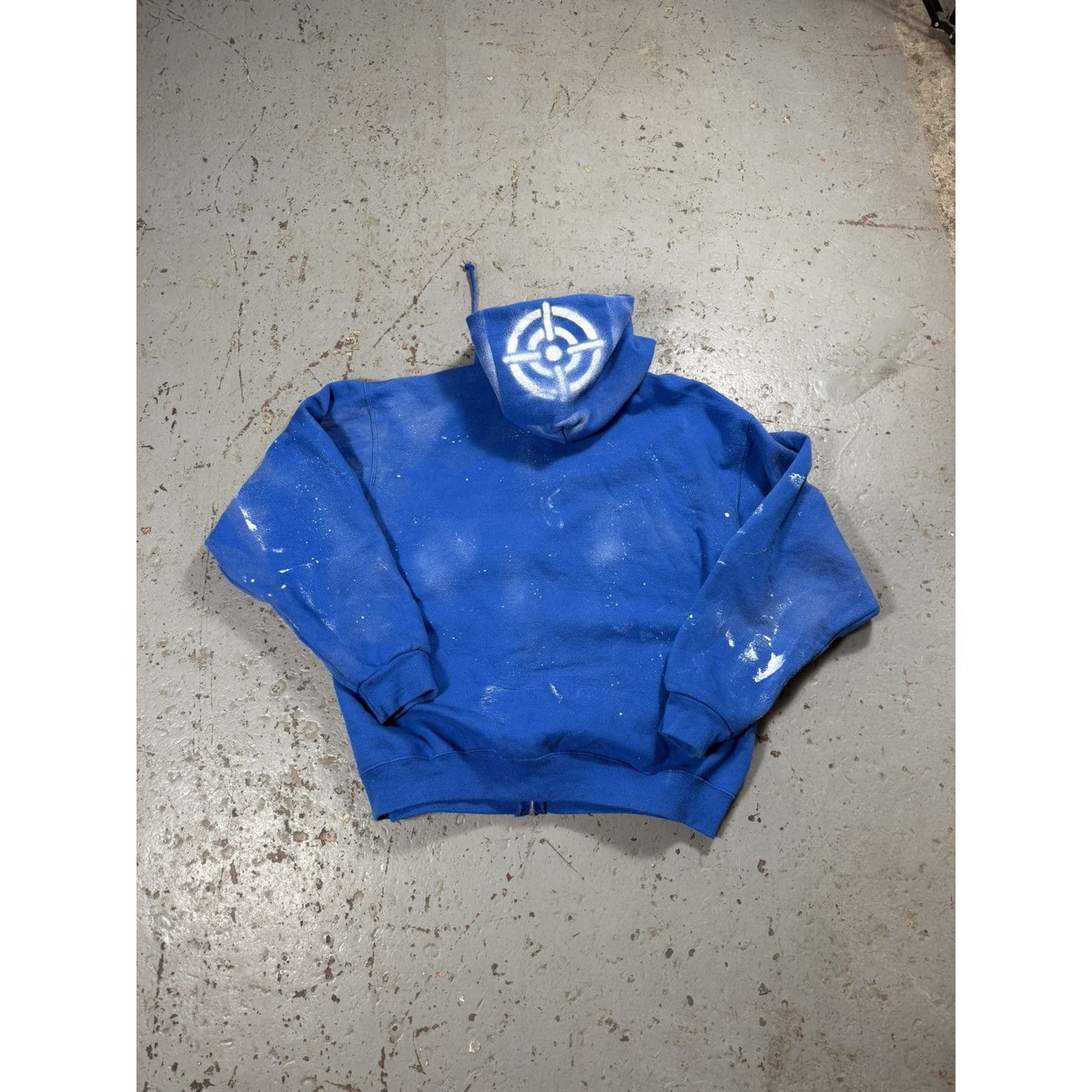Vintage CrackClu8 Bullseye Paint Splash Zipup Hoodie