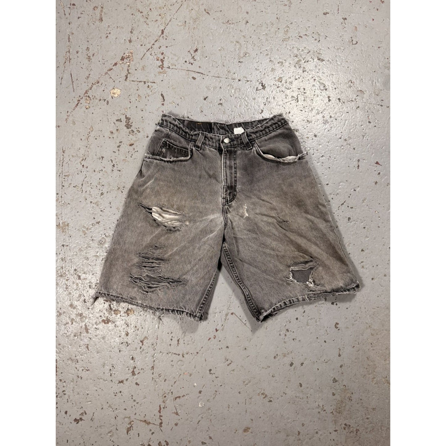 Vintage Shredded Faded Thrashed Levi Denim Jorts Jean