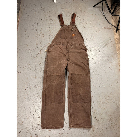 Vintage Distressed Carhartt Overalls Mocha Brown