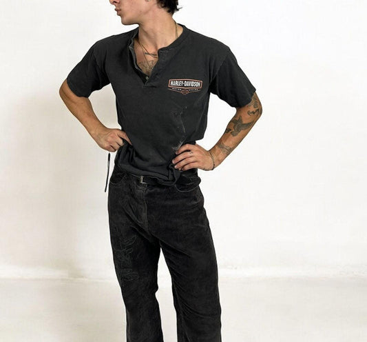 Vintage Harley Davidson Button up