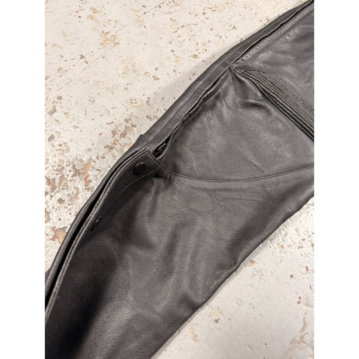 Crazy Vintage Flaming Skull Leather Pants