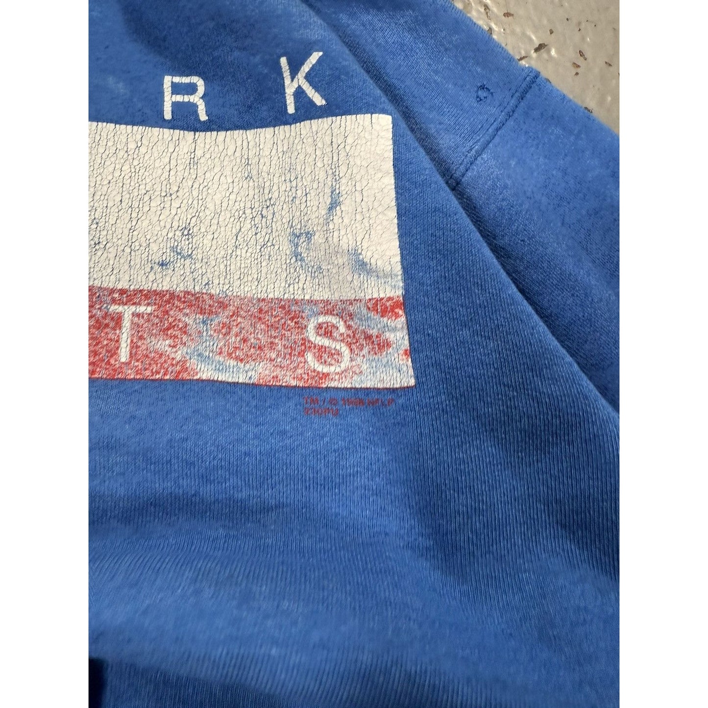 Vintage Thrashed Distressed New York giants Cropped Hoodie