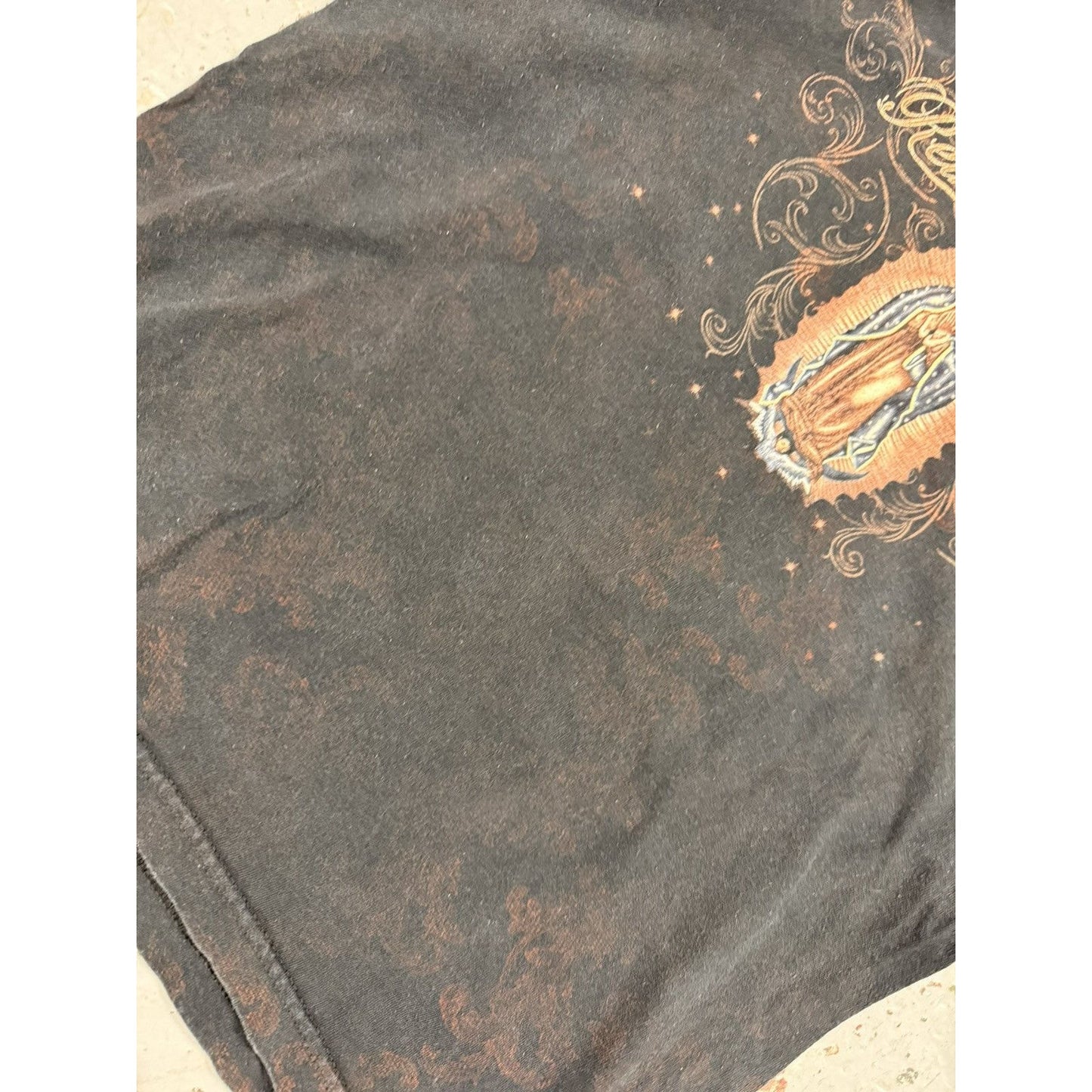 Vintage Virgin Mother Mary Mexico Tee Cropped