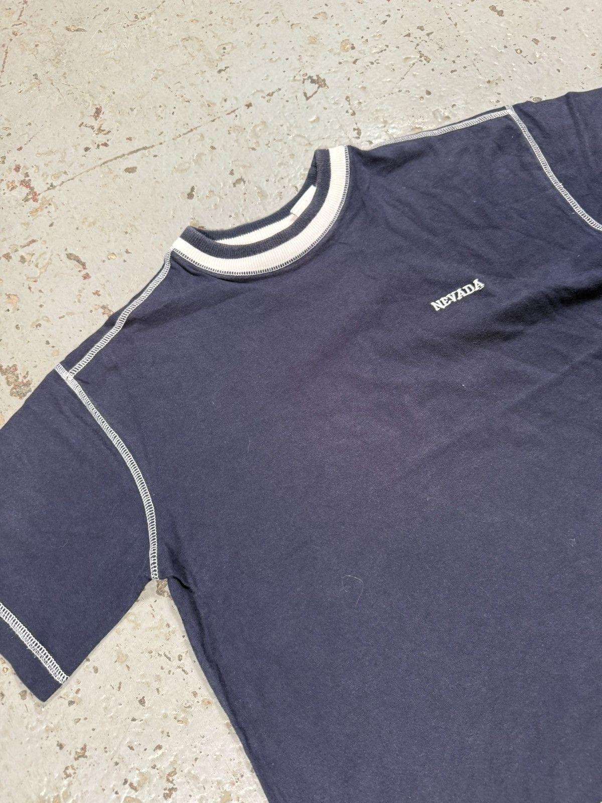 Vintage Nevada Cropped Navy Baby Tee