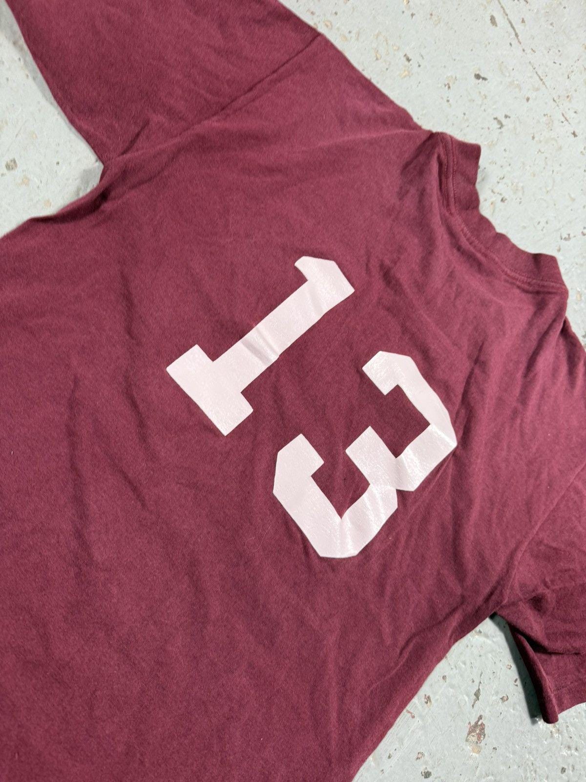 Vintage Burgundy 70s Style Single Stitch Soccer Baby Tee