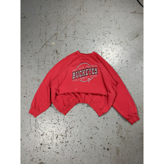 Vintage Distressed Sun Faded Ohio State Buckeyes Sweater