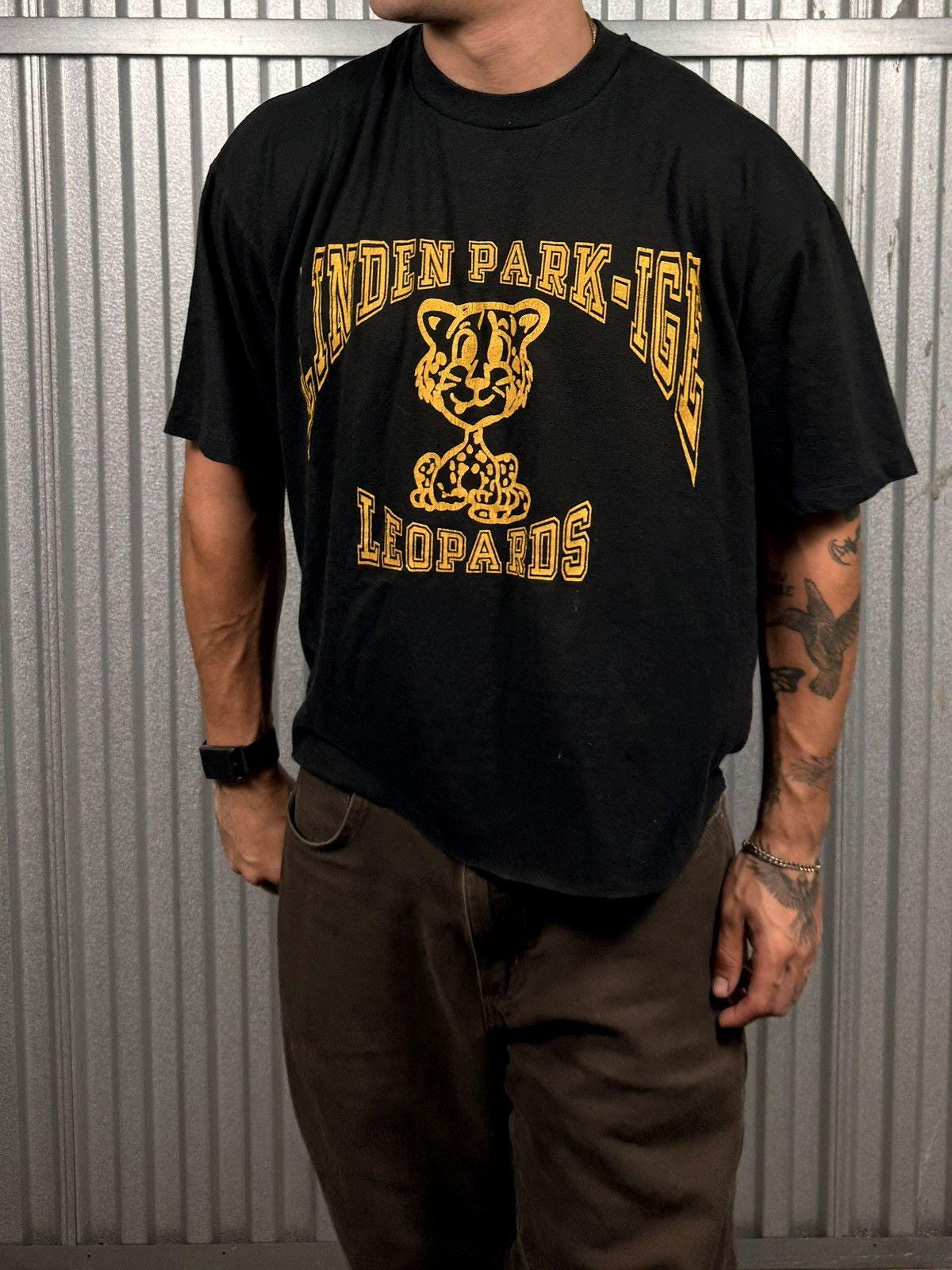 Vintage Single Stitch Lindon Park Ice Leopards Cropped Tee