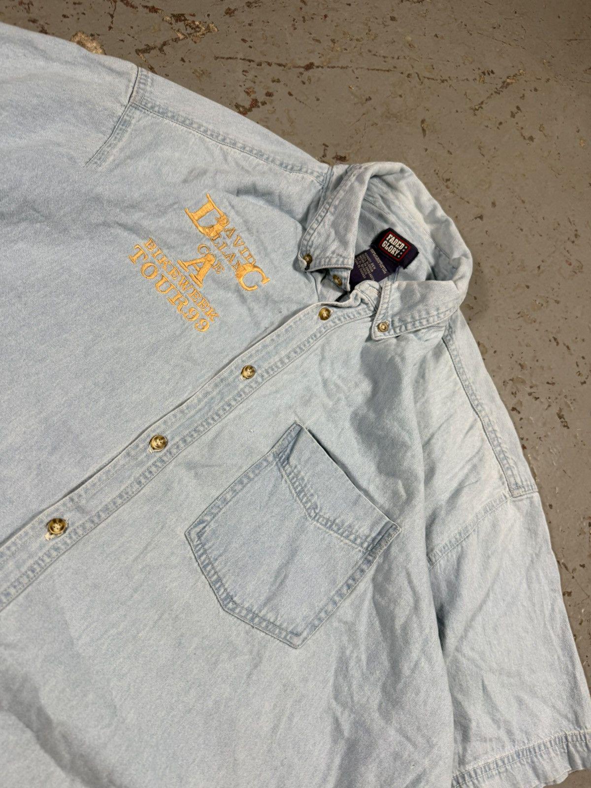 Vintage 1999 Bike Week Denim Button up Tee