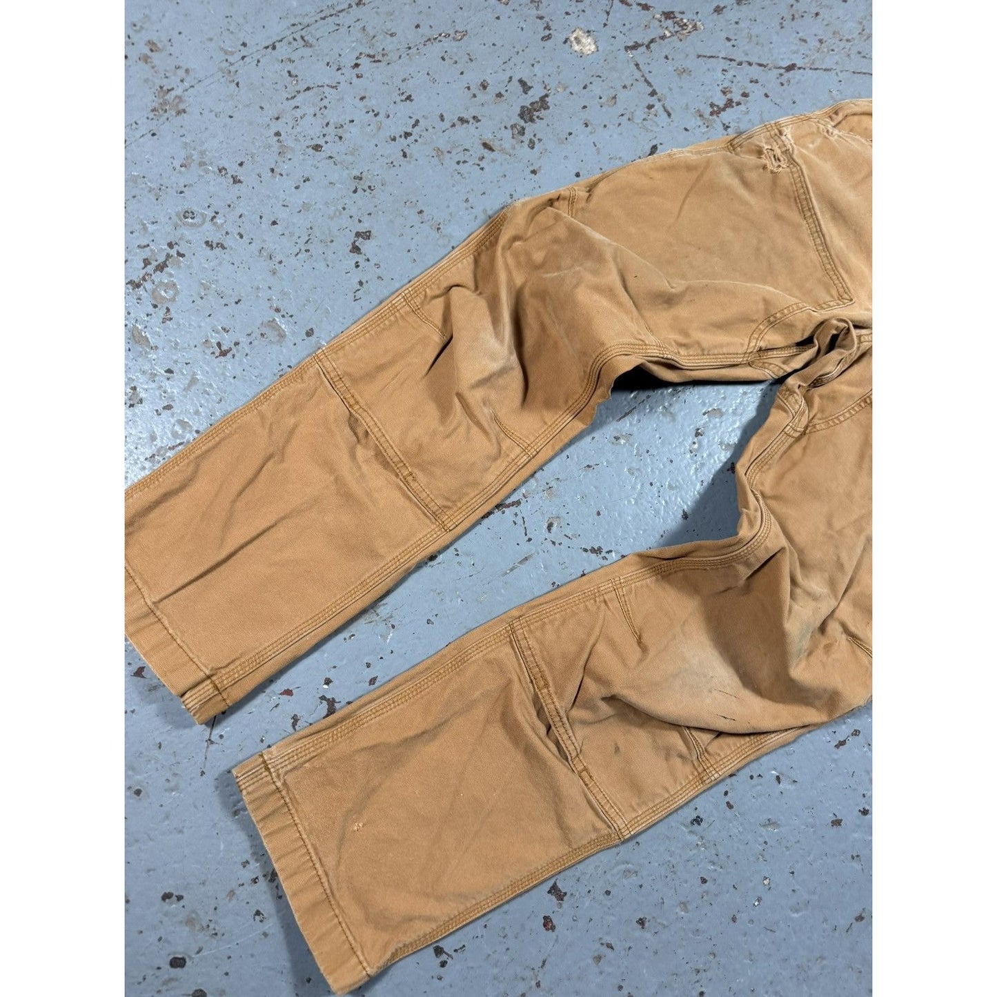 Vintage Beige Distressed Carhartt Double Knees